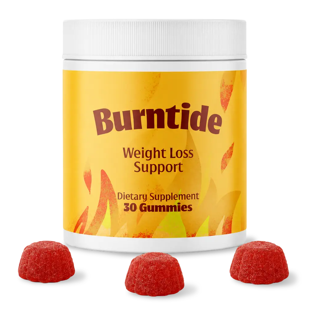 Burntide metabolism gummy bottle with ACV and BHB Salts formula for daily fat burn and steady energy support